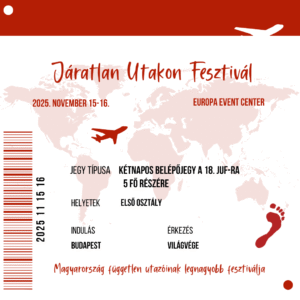 5 db kétnapos 18. Járatlan Utakon Fesztivál belépőjegy